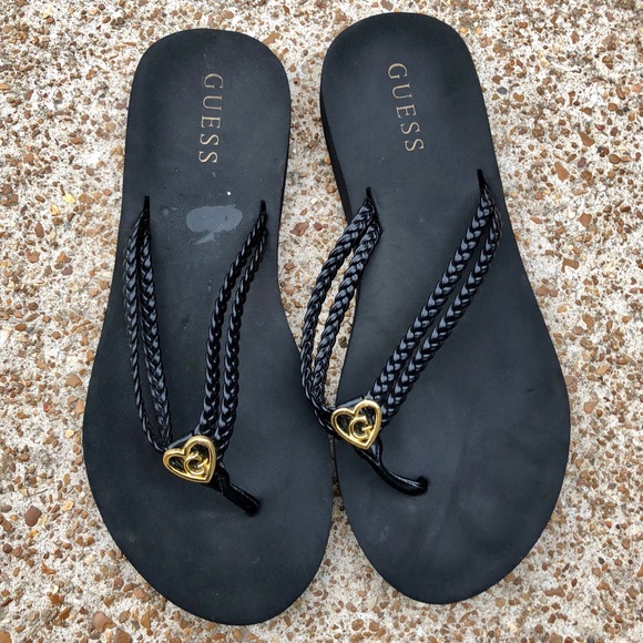 black and gold flip flops womens